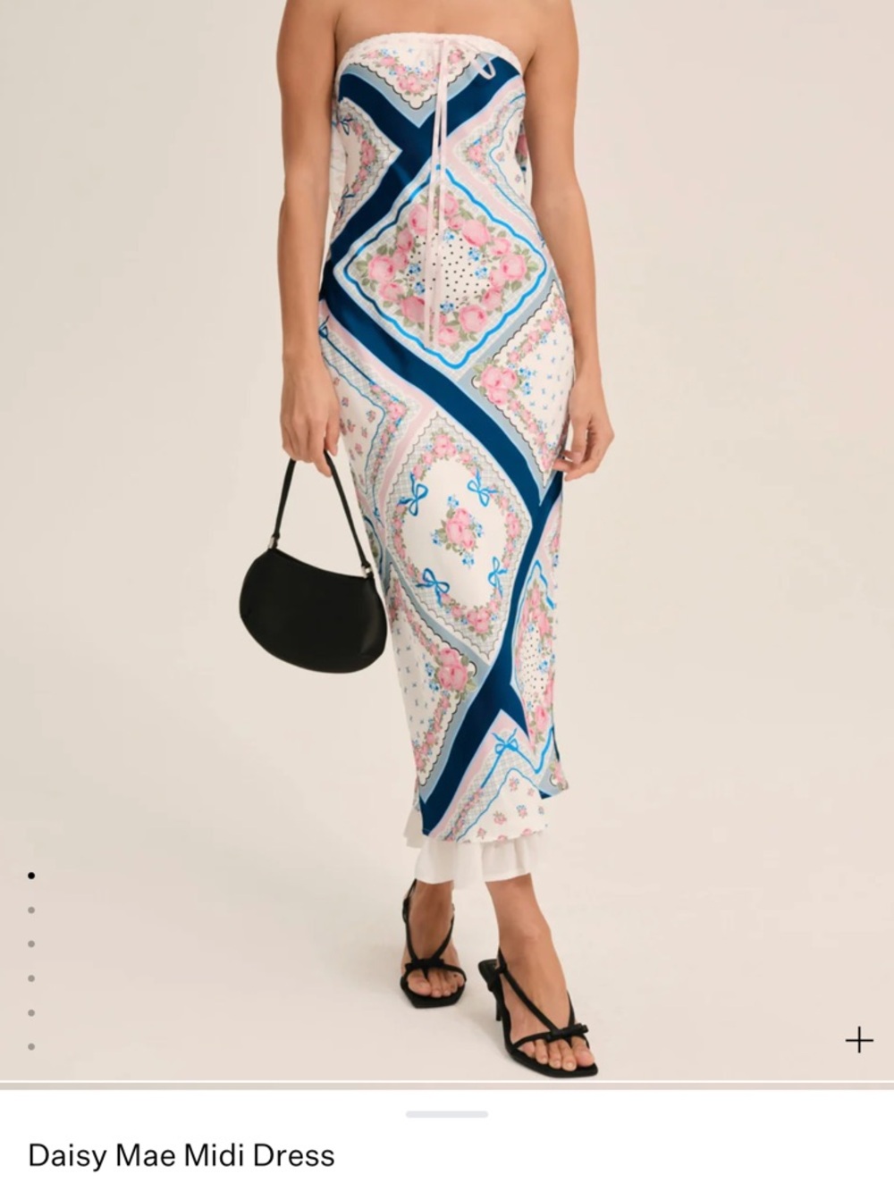 For Love & Lemons Blue and Pink Floral Dress